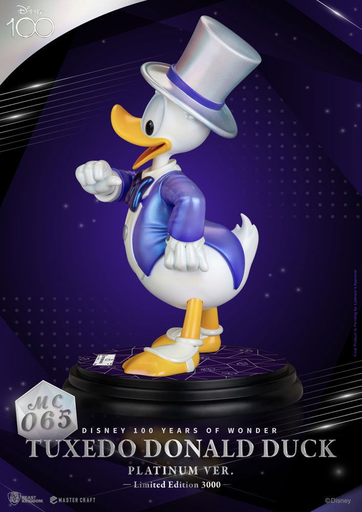 Beast Kingdom Disney 100 Years of Wonder Master Craft Tuxedo Donald Duck (Platinum Ver.) 1/4 Scale Limited Edition Master Craft Statue - Infinity Collectables  - #tag1#