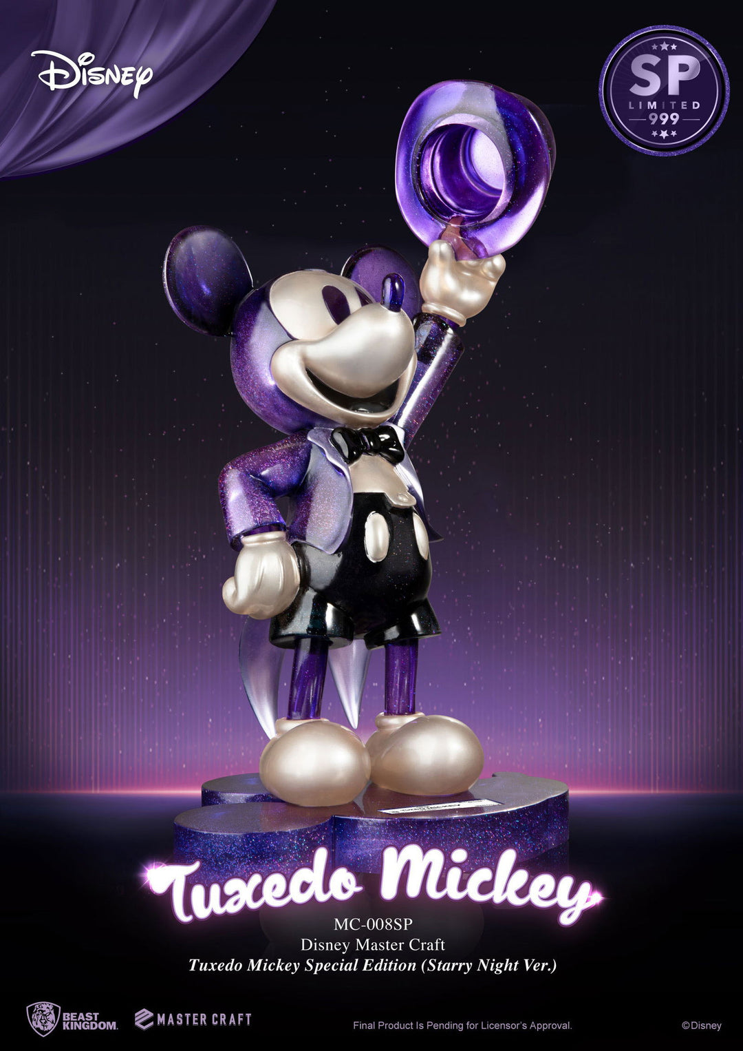 Beast Kingdom Disney Tuxedo Mickey Special Edition (Starry Night Ver.) 1/4 Scale Master Craft Limited Edition Statue - Infinity Collectables  - #tag1#