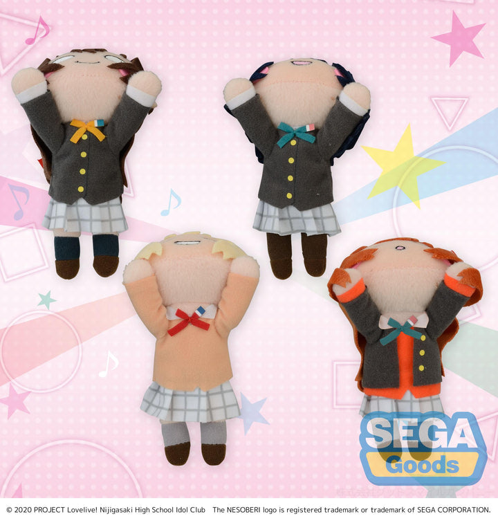 Sega Shizuku Karin Ai Kanata Nijigasaki High School Idol Club Winter Uniform Plush Keychain