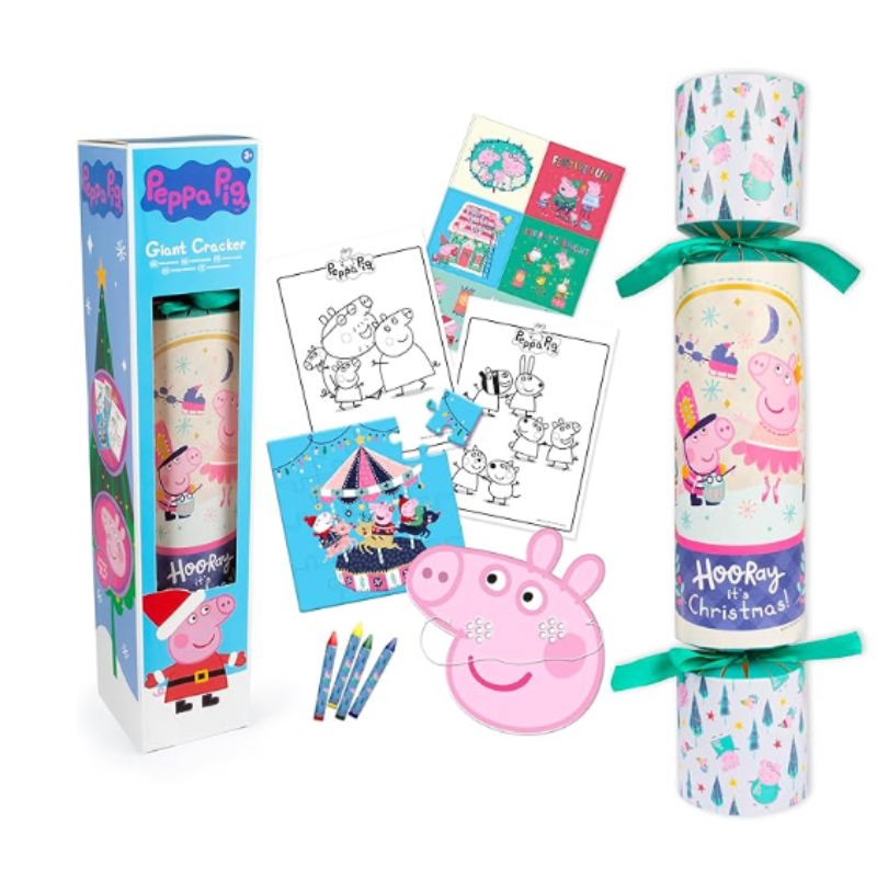 Giant Peppa Pig Surprise Cracker, side angle