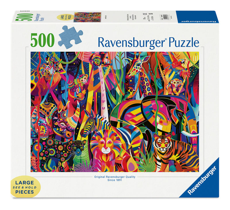Jewelled Jungle 500 Piece Large Format Jigsaw Puzzle
