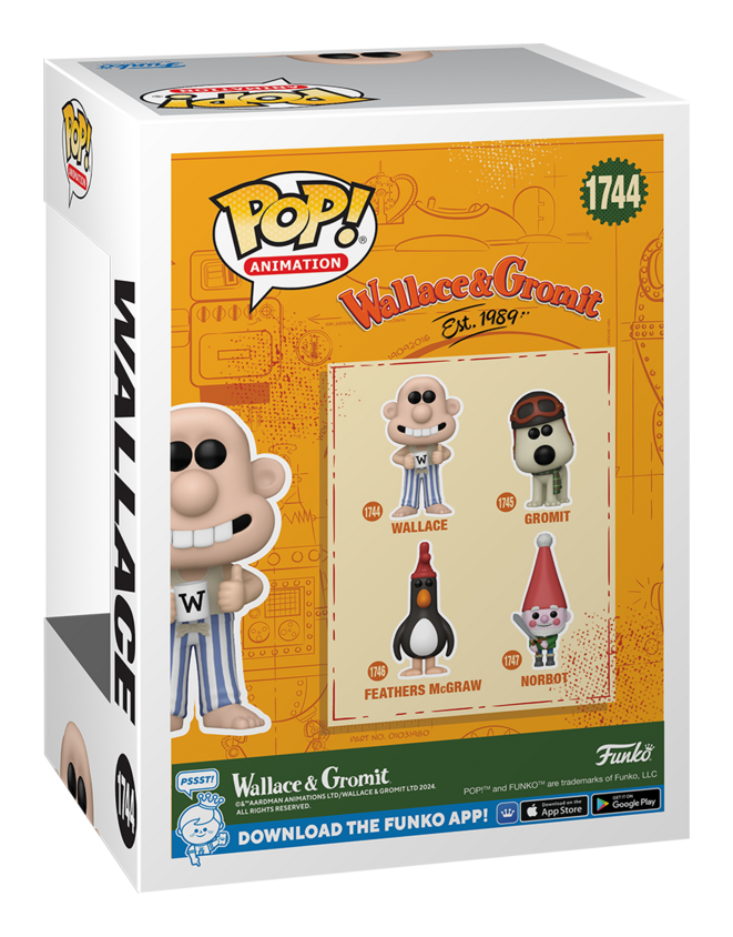 Pop! Vinyl - Wallace & Gromit -Wallace in Pajamas - Image