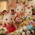 Sylvanian Families Chocolate Rabbit Family Toy Playset for Ages 3 & Up, side angle