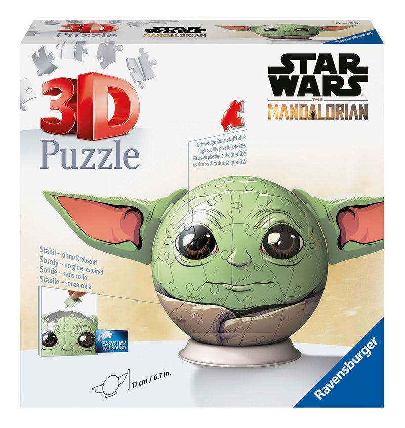 Star Wars Grogu with Ears 72 Piece 3D Puzzle Ball - Image