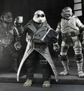 NECA TMNT Universal Monsters Black and White Turtles Action Figures 4 Pack, side angle