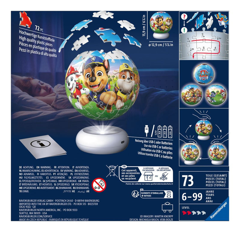 Paw Patrol 3D Puzzle Night Light - Image