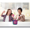 Pink Portable Karaoke Speaker & 2 Microphones