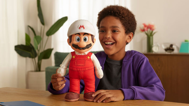 The Super Mario Galaxy Movie - 15" Posable Plush - Fire Mario - Image