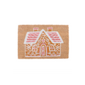Natural Pink Gingerbread House Doormat