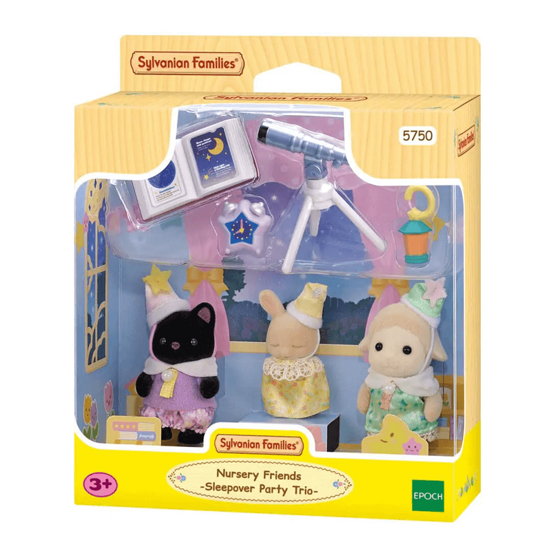 Sylvanian Families Nursery Friends - Sleepover Party Trio for Ages 3+ collectible from Curious Minds