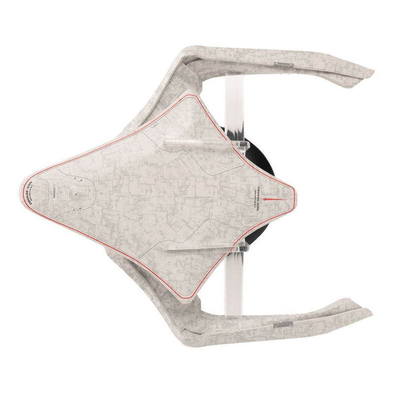 U.S.S. Liu Cixin NCC-325060 (Mars-class) Discovery Model Diecast Ship (Eaglemoss / Star Trek), rear view