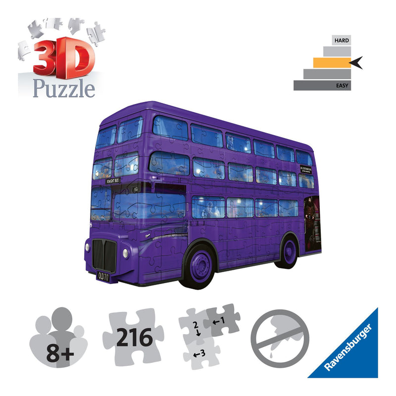 Harry Potter Knight Bus 216 Piece 3D Puzzle - Image