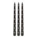 Set of 3 Black Magic Pentagram Taper Candles