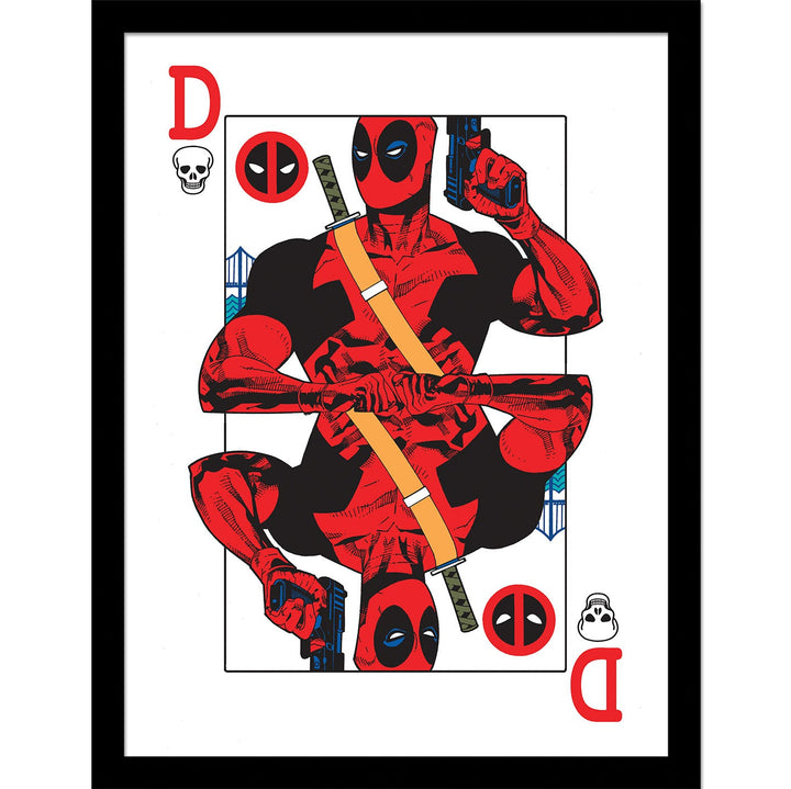 Marvel Deadpool Playing Card Framed Collector Print