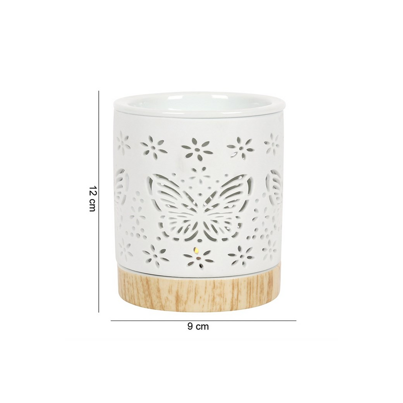 Matte Ceramic Butterfly Oil Burner