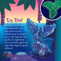 Glowbrights Mermaid Tale - Thinking Putty, side angle