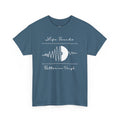 'Life Sounds Better on Vinyl' Men's T-Shirt, close-up detail