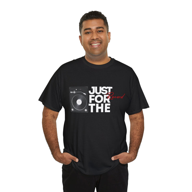 'Just for the Record' Men's Vinyl T-Shirt, in display