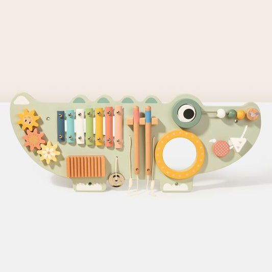 Wooden Crocodile Activity Wall