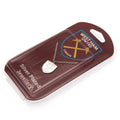 West Ham United FC Silver Plated Pendant & Chain, side angle