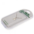 Celtic FC Silver Plated Pendant & Chain, side angle