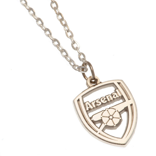 Arsenal FC Silver Plated Pendant & Chain