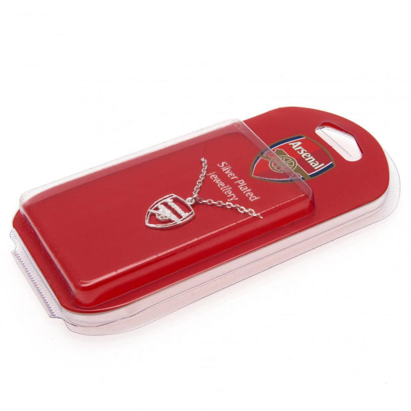 Arsenal FC Silver Plated Pendant & Chain