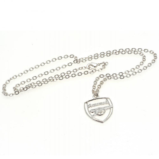 Arsenal FC Silver Plated Pendant & Chain