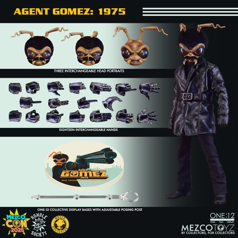 Agent Gomez: 1975 Edition ONE:12 Collective SDCC Exclusive (Pre-Order October 2025)