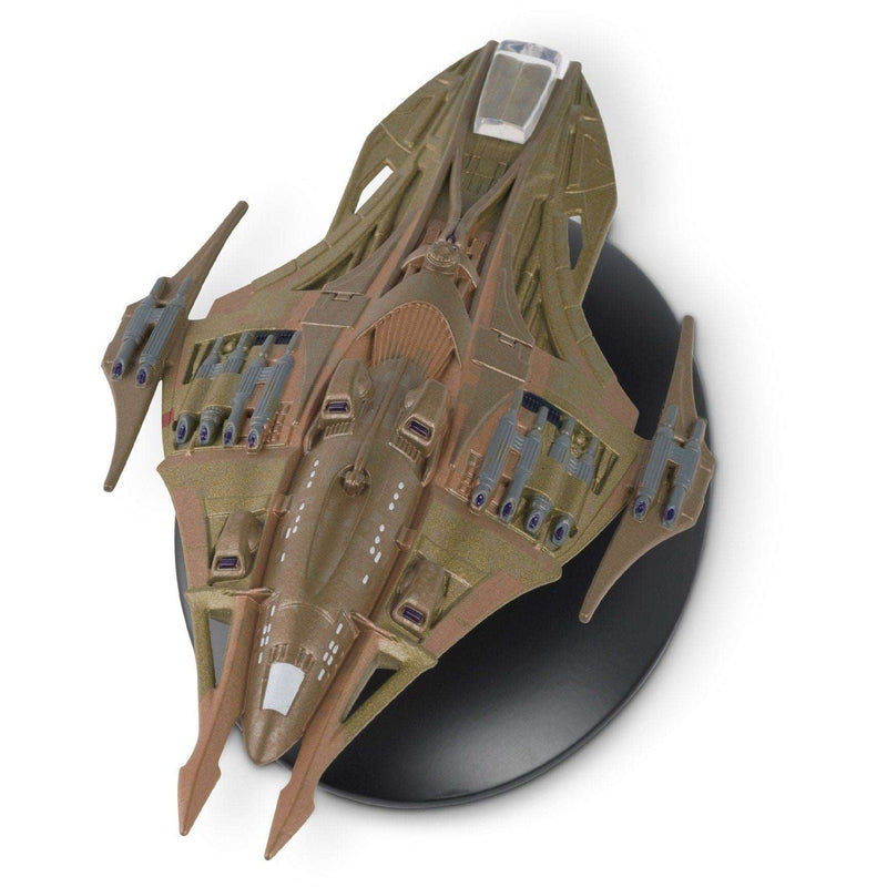 Lokirrim Warship Model Die Cast Ship (Eaglemoss / Star Trek), side angle