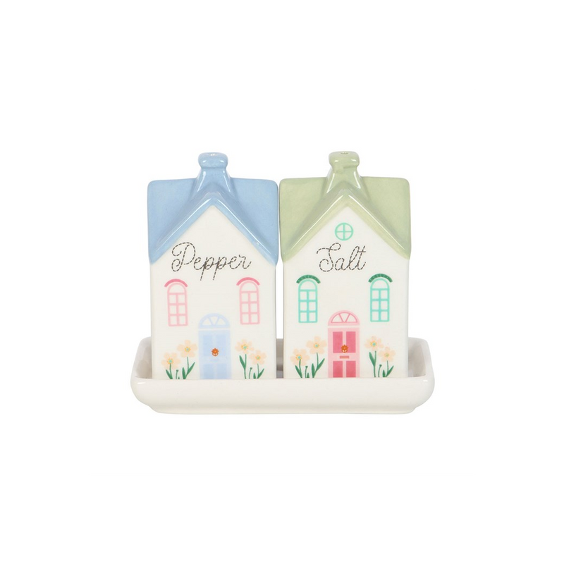 Pastel House Salt and Pepper Shakers