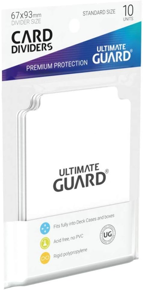 Ultimate Guard Card Dividers Standard Size White 10 Pack
