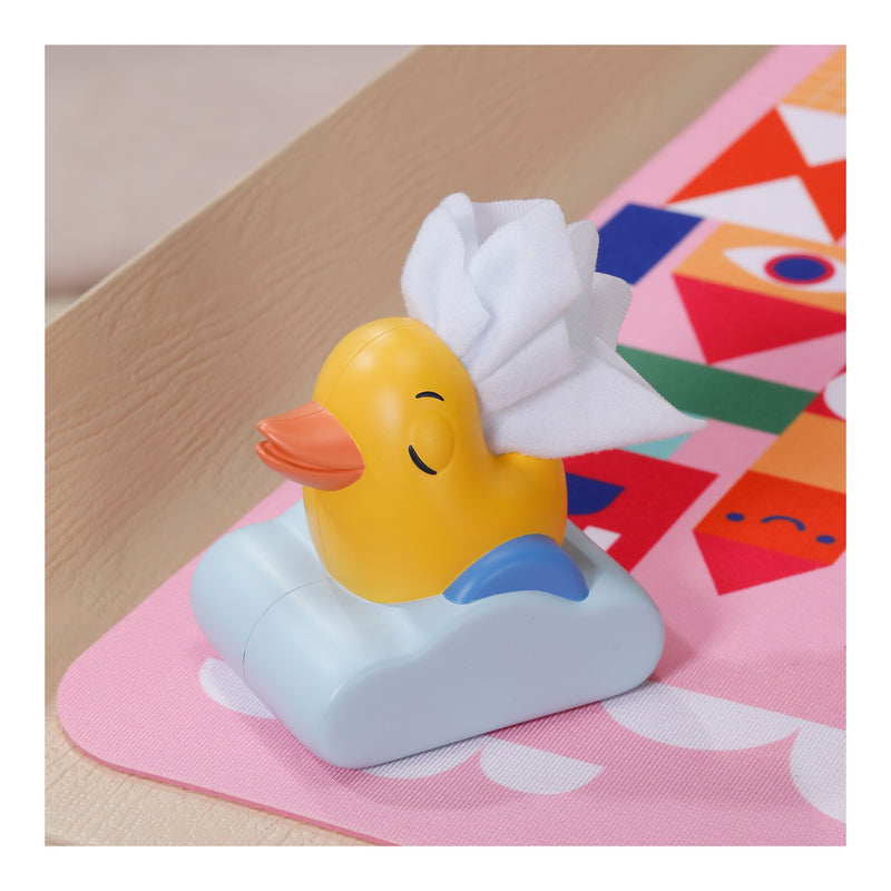 BABY born Changing Table with changing mat and storage shelf side angle