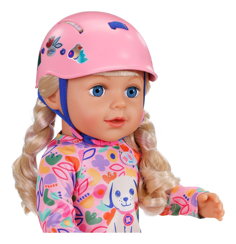 BABY born Doll Bike Helmet in pink side angle