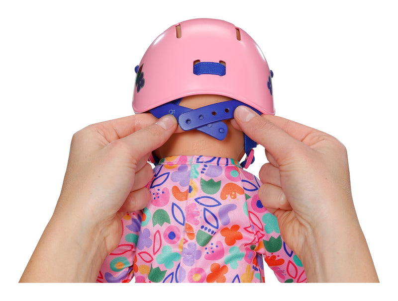 BABY born Doll Bike Helmet in pink in use