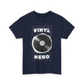 'Vinyl Nerd' Men's T-Shirt, size reference