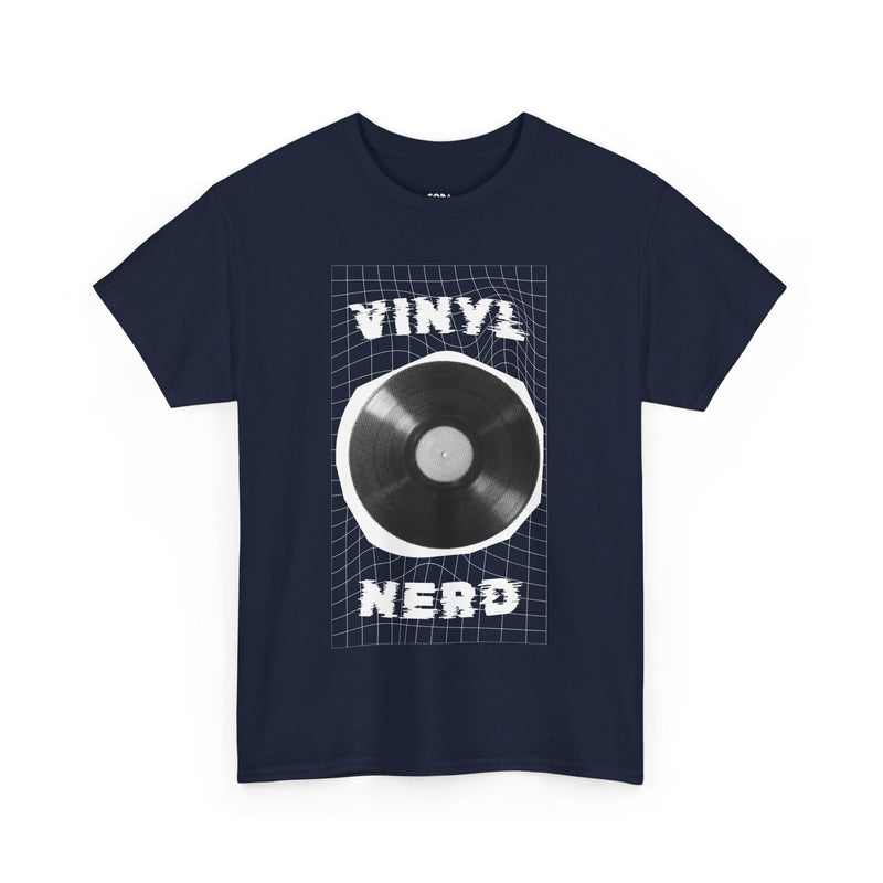 'Vinyl Nerd' Men's T-Shirt, size reference