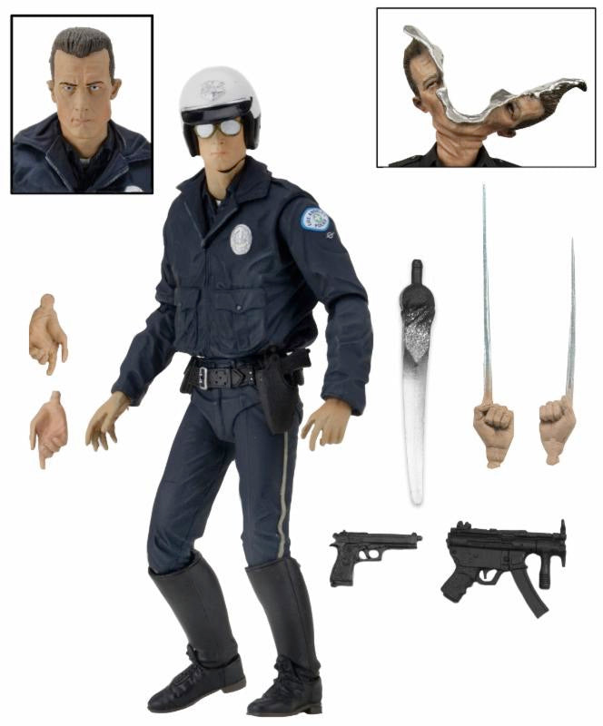 Terminator 2 T-1000 (Motorcycle Cop) Ultimate 7" Scale Action Figure