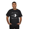 'Life Sounds Better on Vinyl' Men's T-Shirt, showing reverse