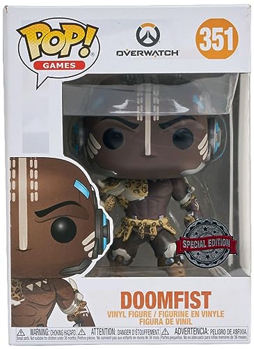 Doomfist with Leopard Skin Overwatch Funko POP! Vinyl Figure, packaging shot