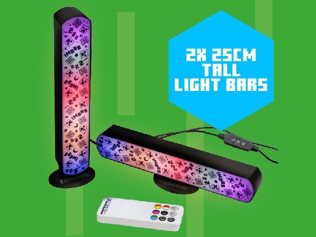 Minecraft LED Light Bar Dual Pack with Remote Control