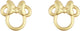Disney Gold Minnie Mouse Bow Earrings