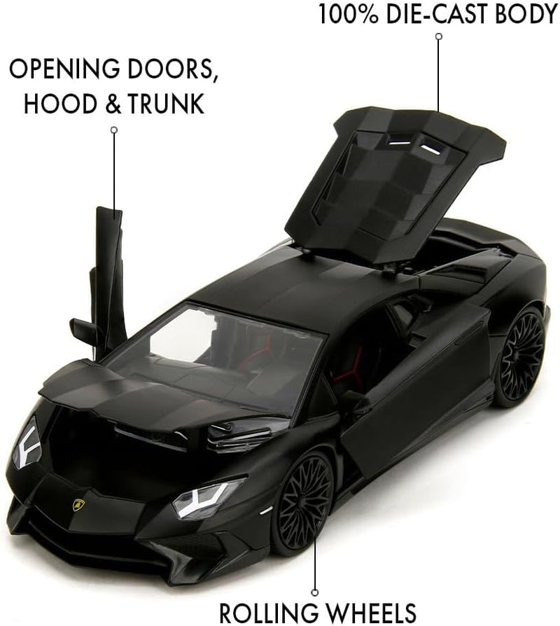 Jada Fast & Furious Shaw's Lamborghini Aventador 1:24 Die Cast Collectible - Image 2