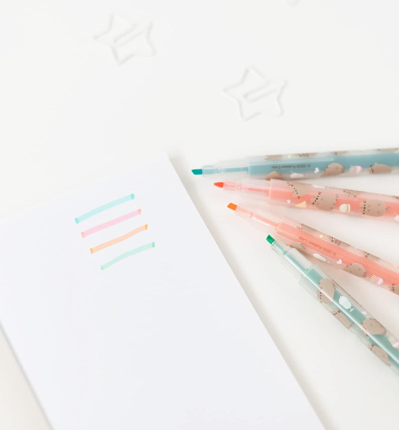 Pusheen Foodie Collection Highlighter Set close up detail