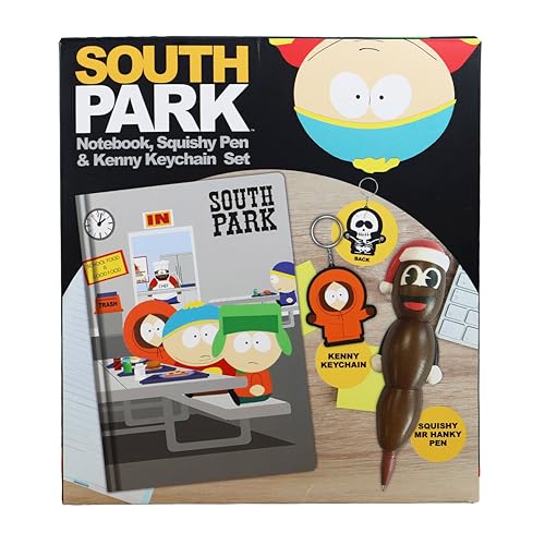 South Park gift set with notebook, Mr. Hanky pen and Kenny keychain