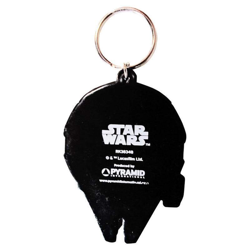Star Wars Millennium Falcon Keychain, side angle