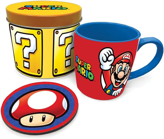 Super Mario Mug and Coaster Gift Tin Set