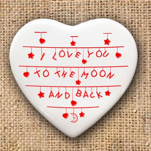 To the Moon and Back Heart Keepsake
