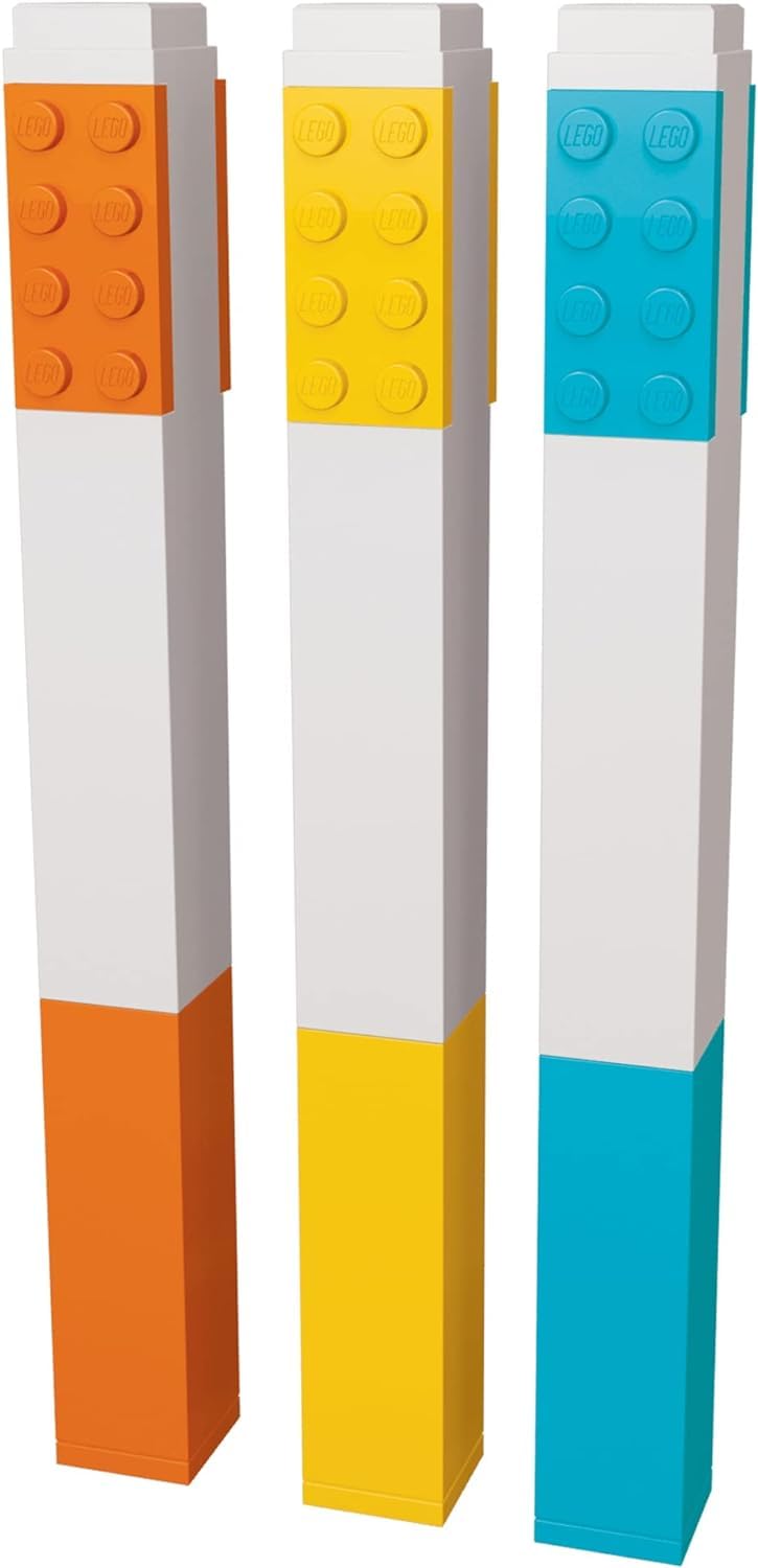 LEGO Bricks Highlighters 3 Pack, rear view