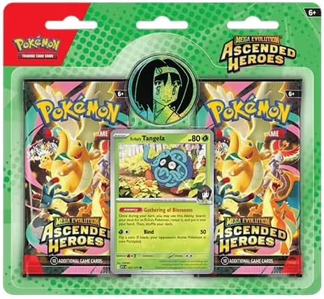 Erika's Tangela Pokemon TCG Mega Evolution Ascended Heroes 2-Pack Blister